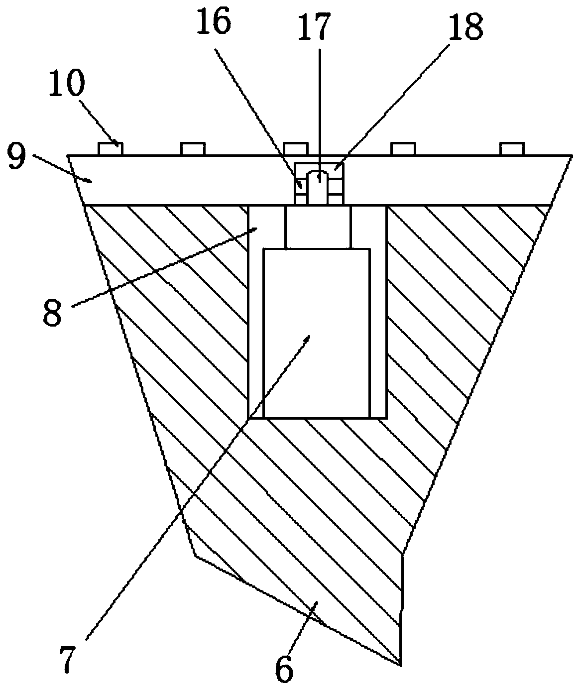 Excreting device for postoperative patient