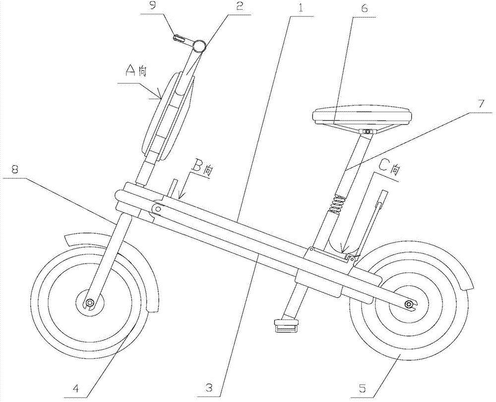 Foldable electric vehicle