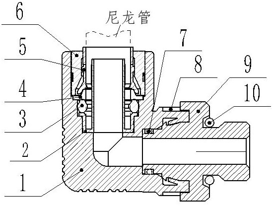 Quick-plug connector with novel combined structure