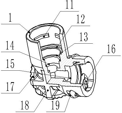 Quick-plug connector with novel combined structure