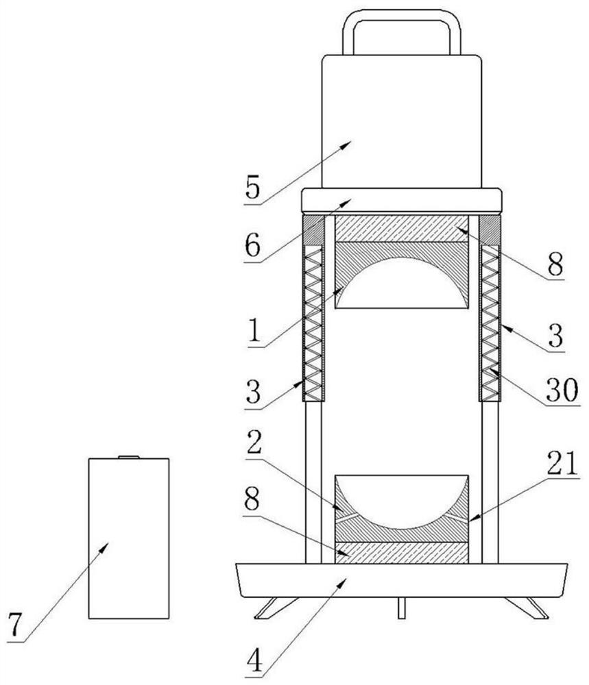 Gravity extrusion type single-ball ice press