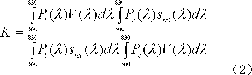 Method and device for measuring photometric quantity of mesopic vision