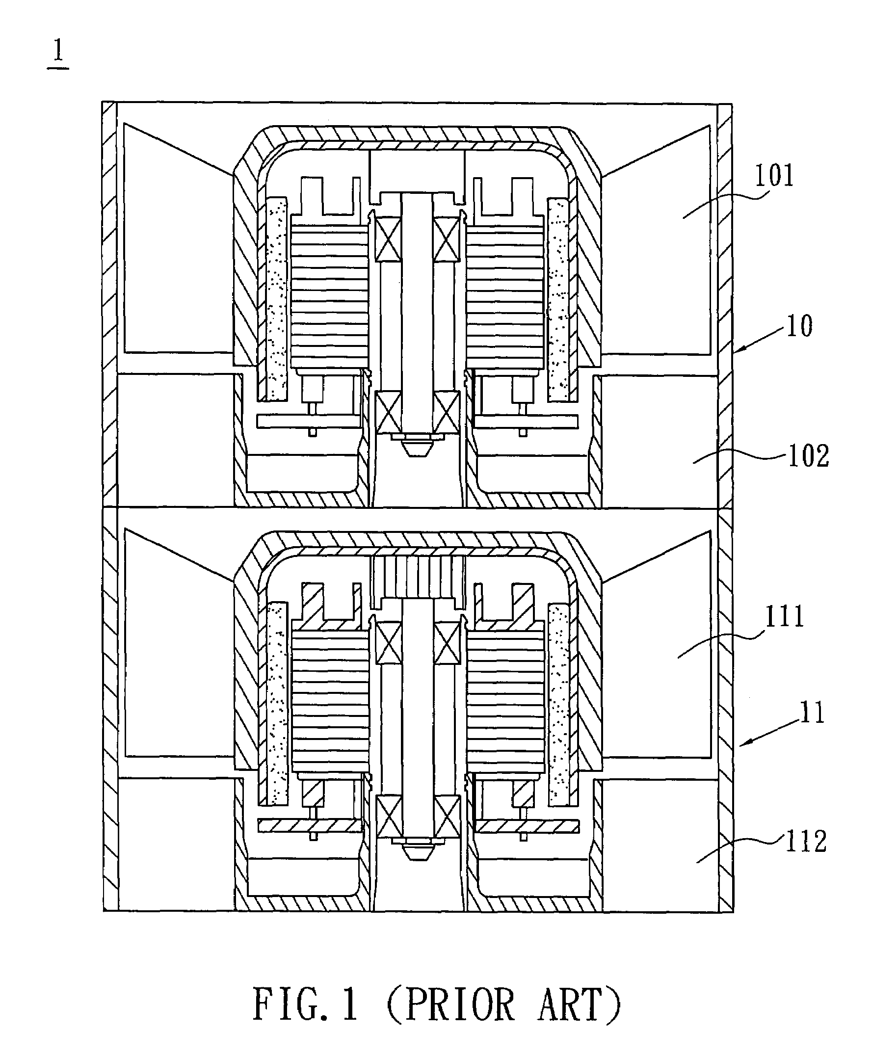 Serial fan assembly and connection structure thereof