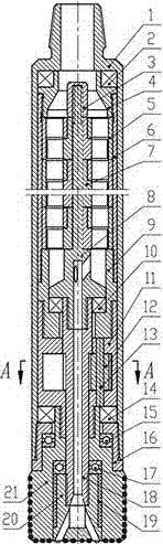 Big-torque self-balance low-speed turbine drilling tool