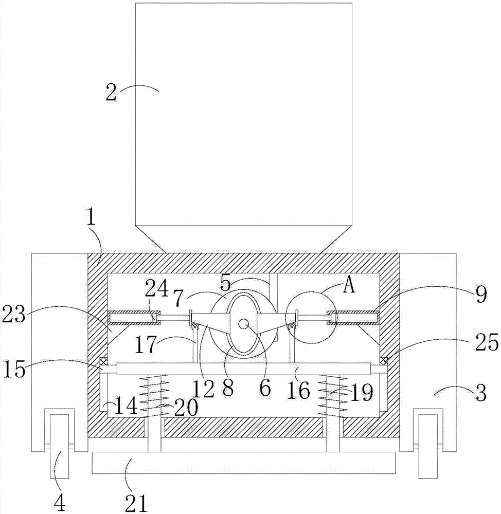 Engineering machine transferring device with good stability