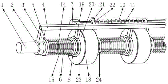 Multi-unit collinear driving transmission