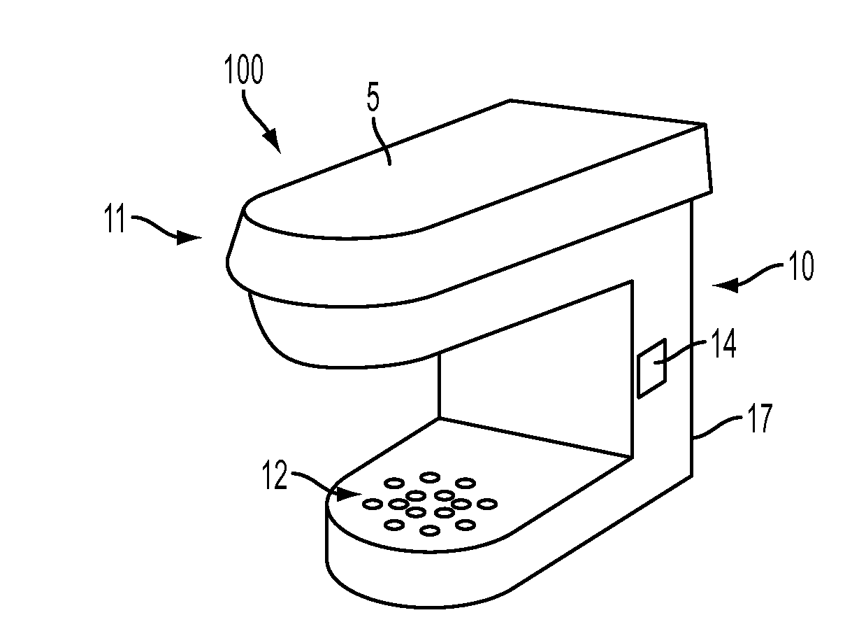 Beverage machine cartridge holder