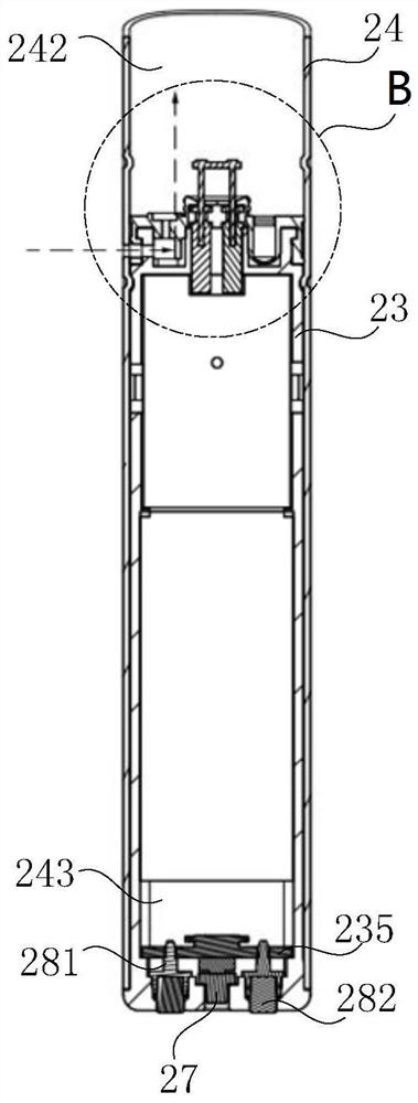 Battery device for electronic cigarette and electronic cigarette