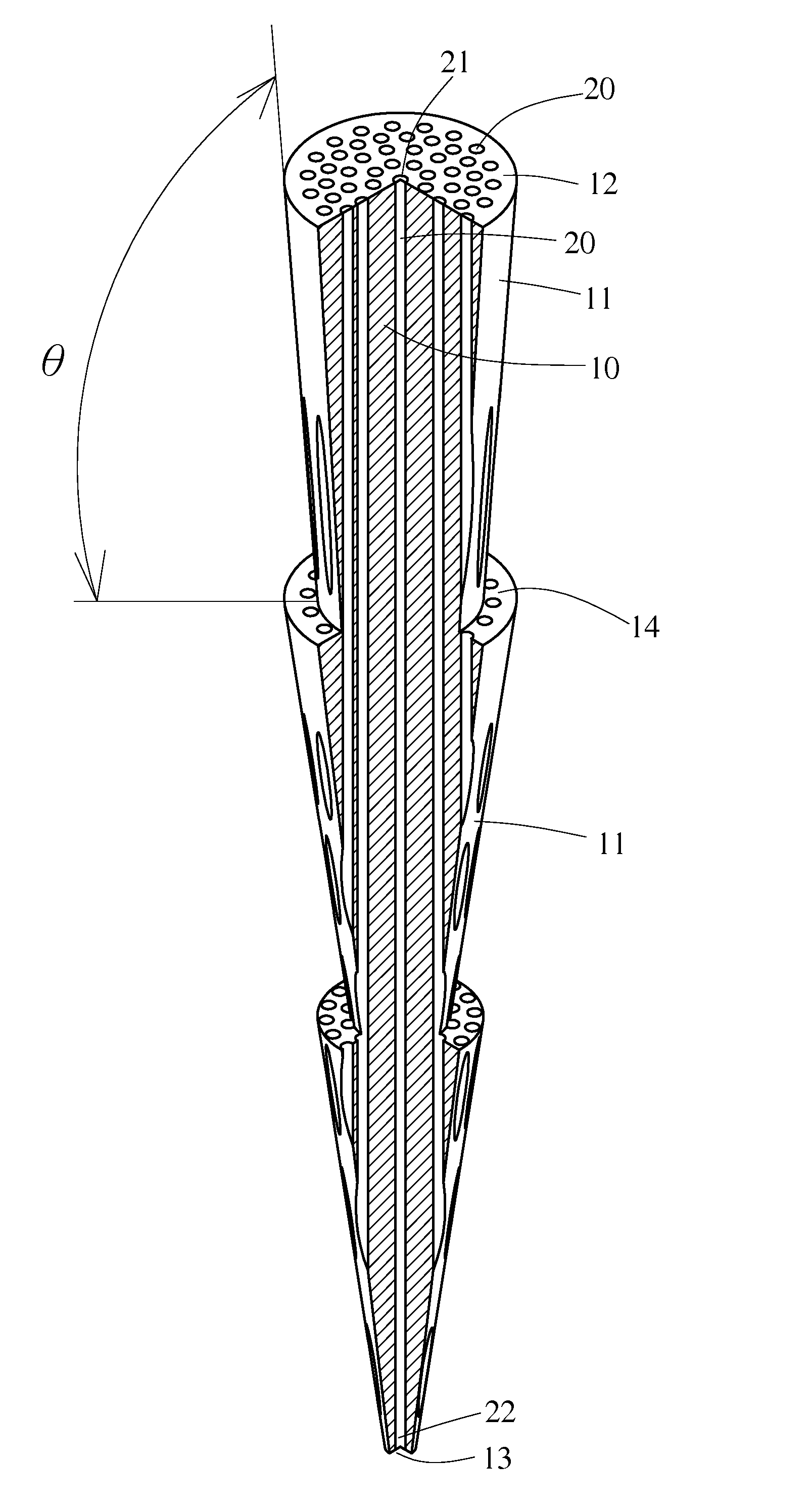 Fiber optics dental post