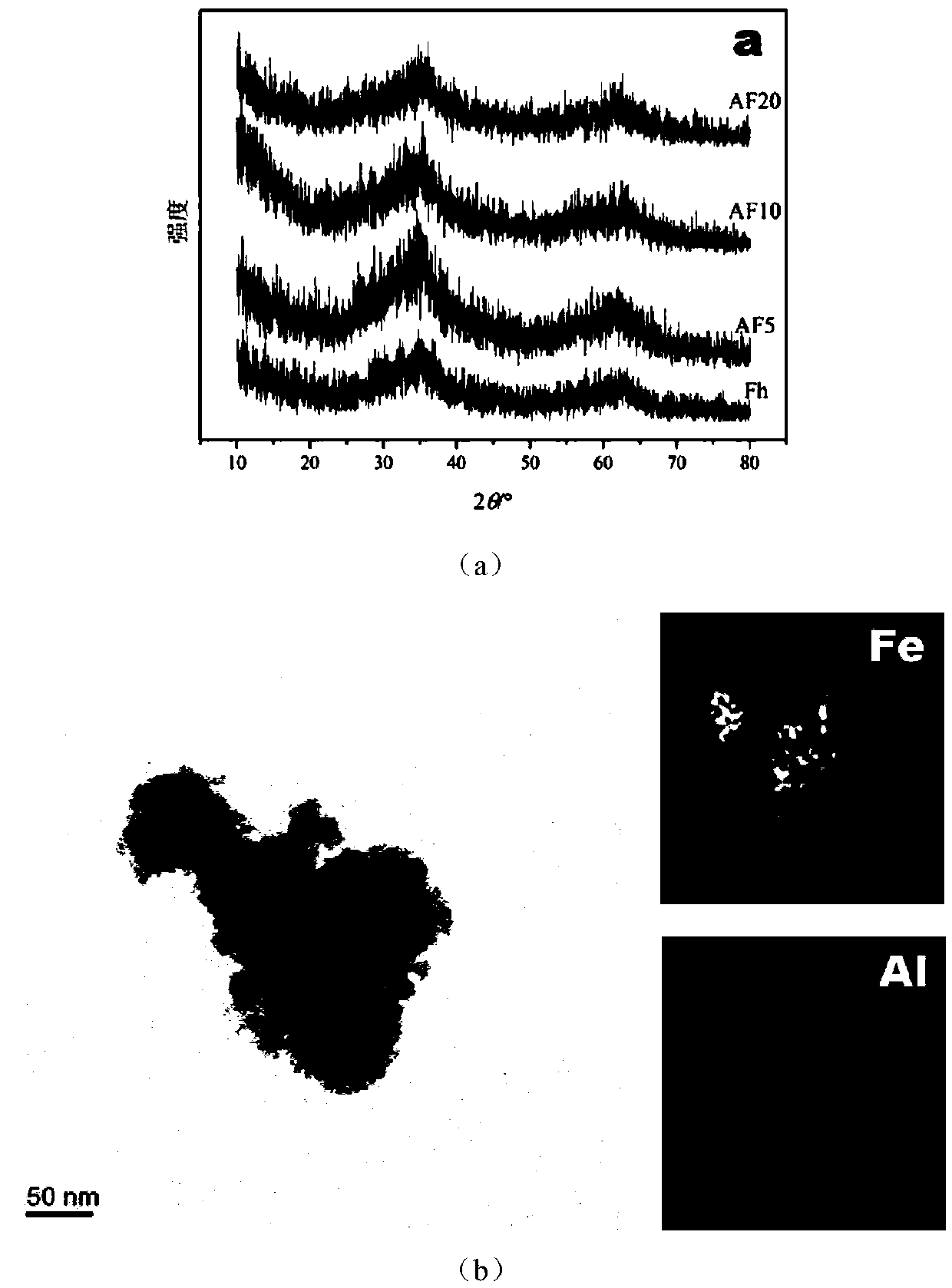 Application of aluminum-substituted ferrihydrite in heavy metal adsorption