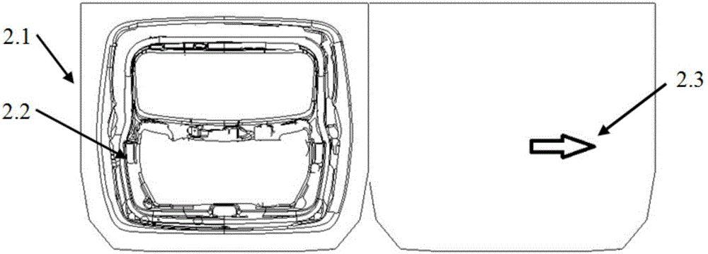 Layout determination method, structure and stamping manufacturing method of composite shape sheet