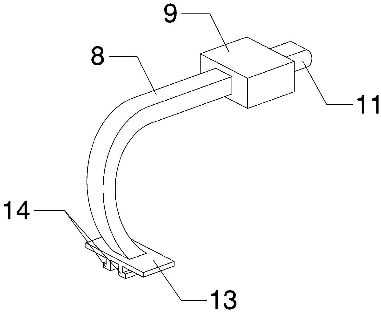 Pneumatic patient limb rehabilitation training device for medical nursing