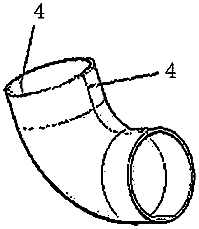 Multi-stage rapid conversion gas protection device for argon arc welding of elbow parts