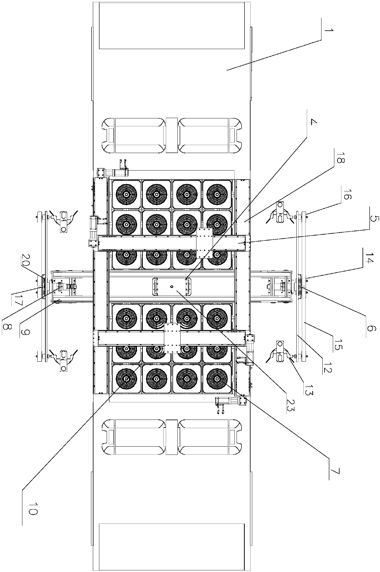 Automatic arranging and retrieving vehicle for foldable cones