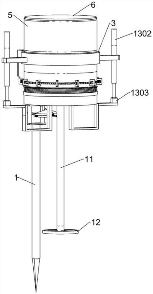 Intelligent ampullaria gigas egg trapping rod with egg mass collecting function