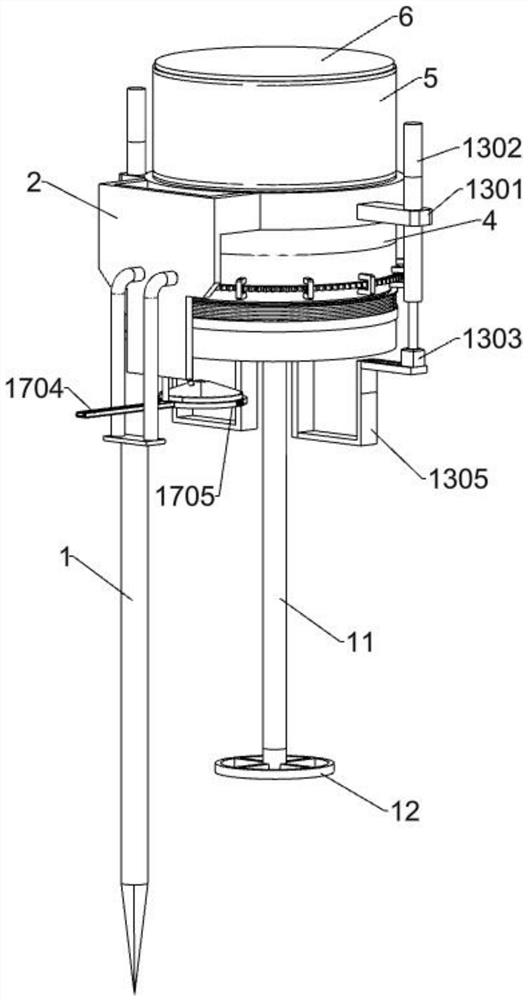 Intelligent ampullaria gigas egg trapping rod with egg mass collecting function