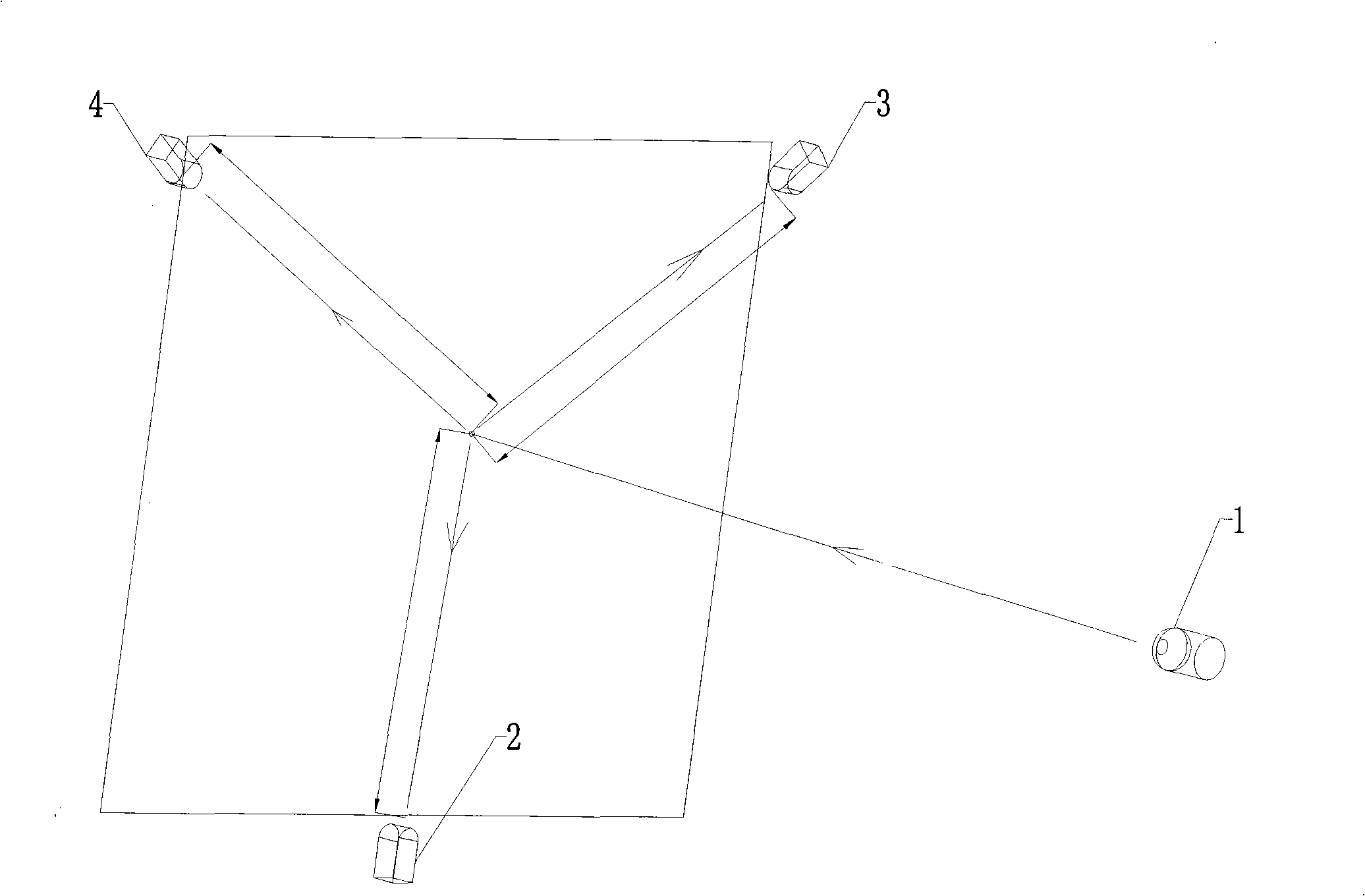 Method for recognizing touch screen touch point for laser range finding