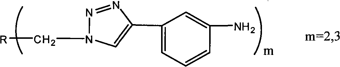 Polyamine containing triazole ring and preparation method and application thereof