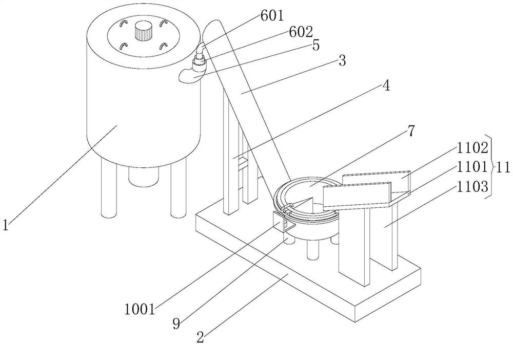 Backing material feeding device for diatom ooze production and processing and feeding method thereof