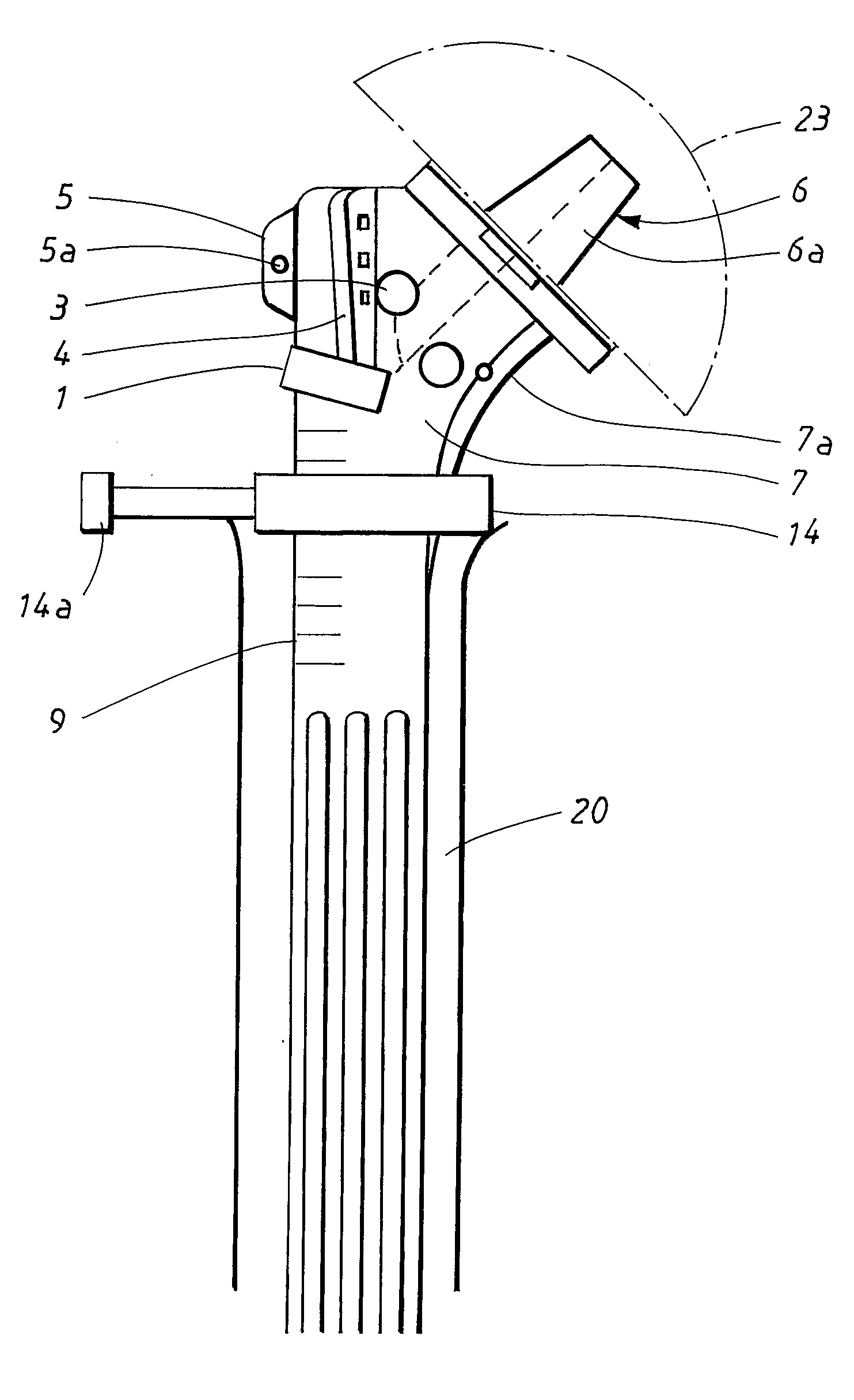 Shoulder prosthesis and a system for implanting a shoulder prosthesis