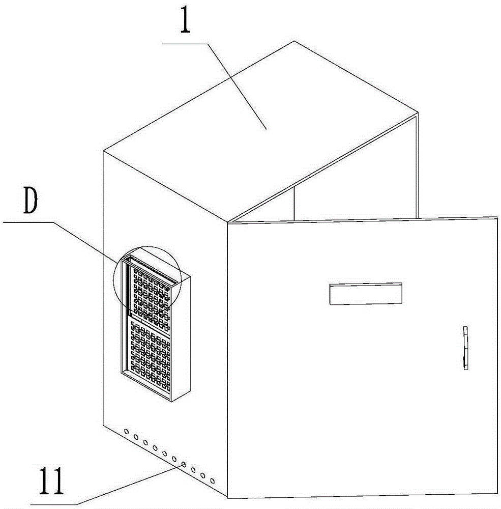 High-low-voltage switch cabinet having dust removing function