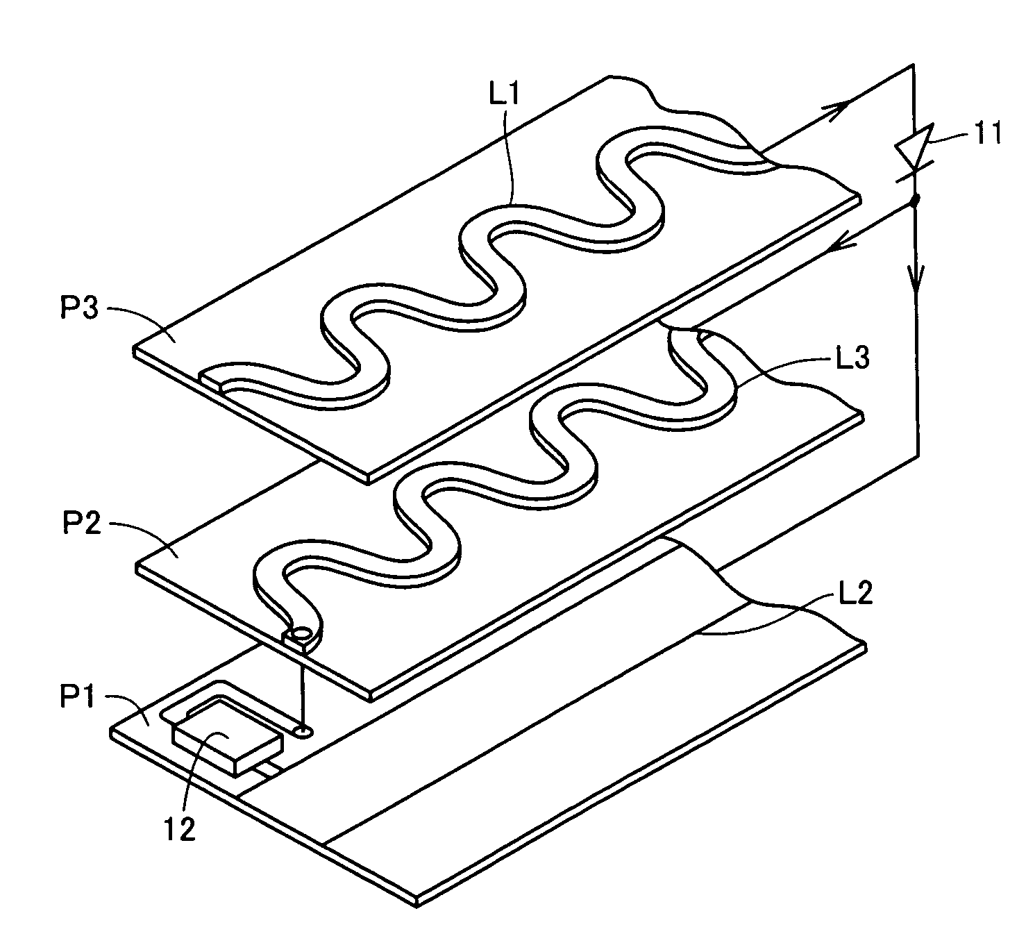 Circuit board transmitting high frequency signal