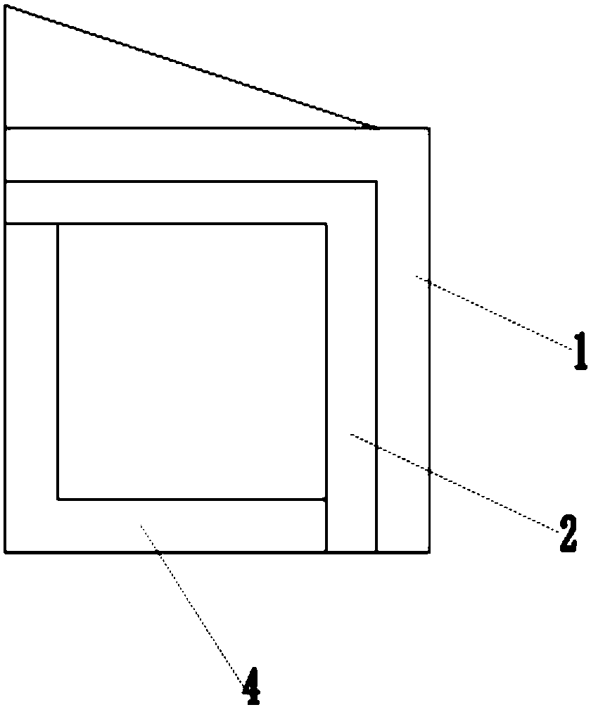 Reinforcing device and method for bending main material of tower leg of power transmission angle steel tower