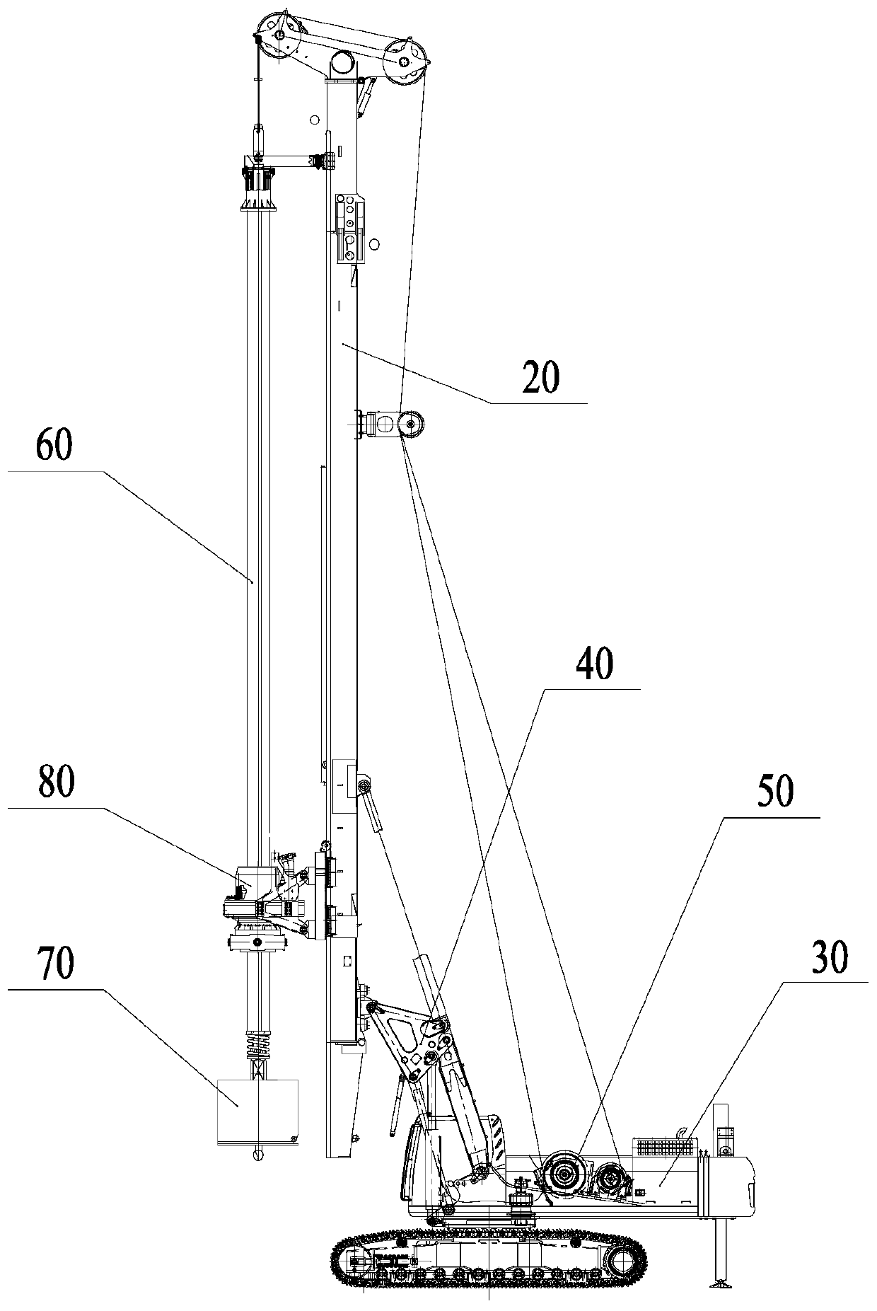 Mast, rotary drilling rig, partition plate for mast and mast manufacturing method