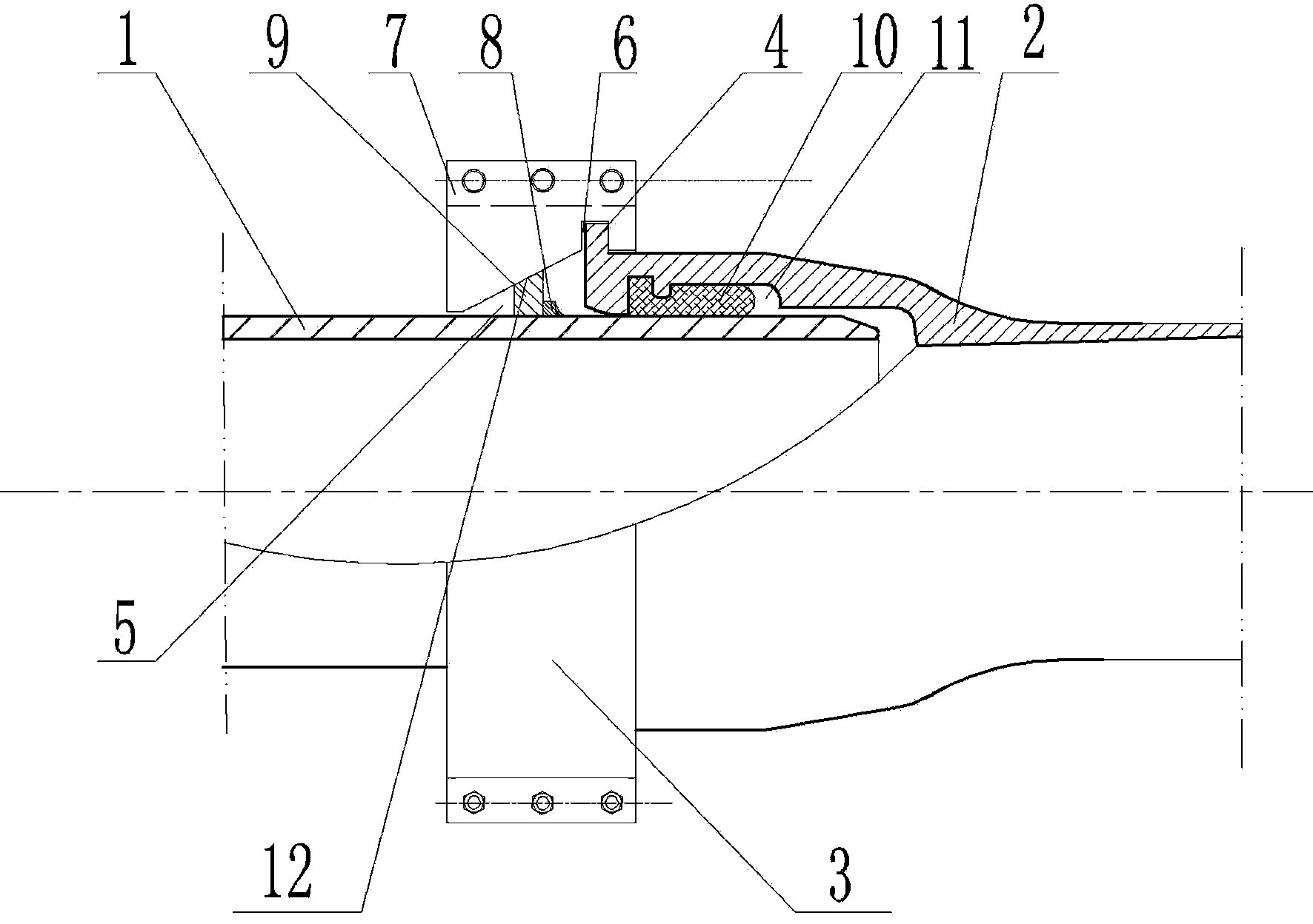 Anchoring connector of ductile cast iron pipe