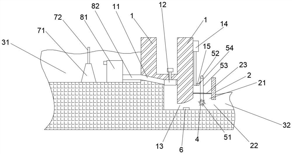 Low-water-head ecological hydropower station waste water treatment structure