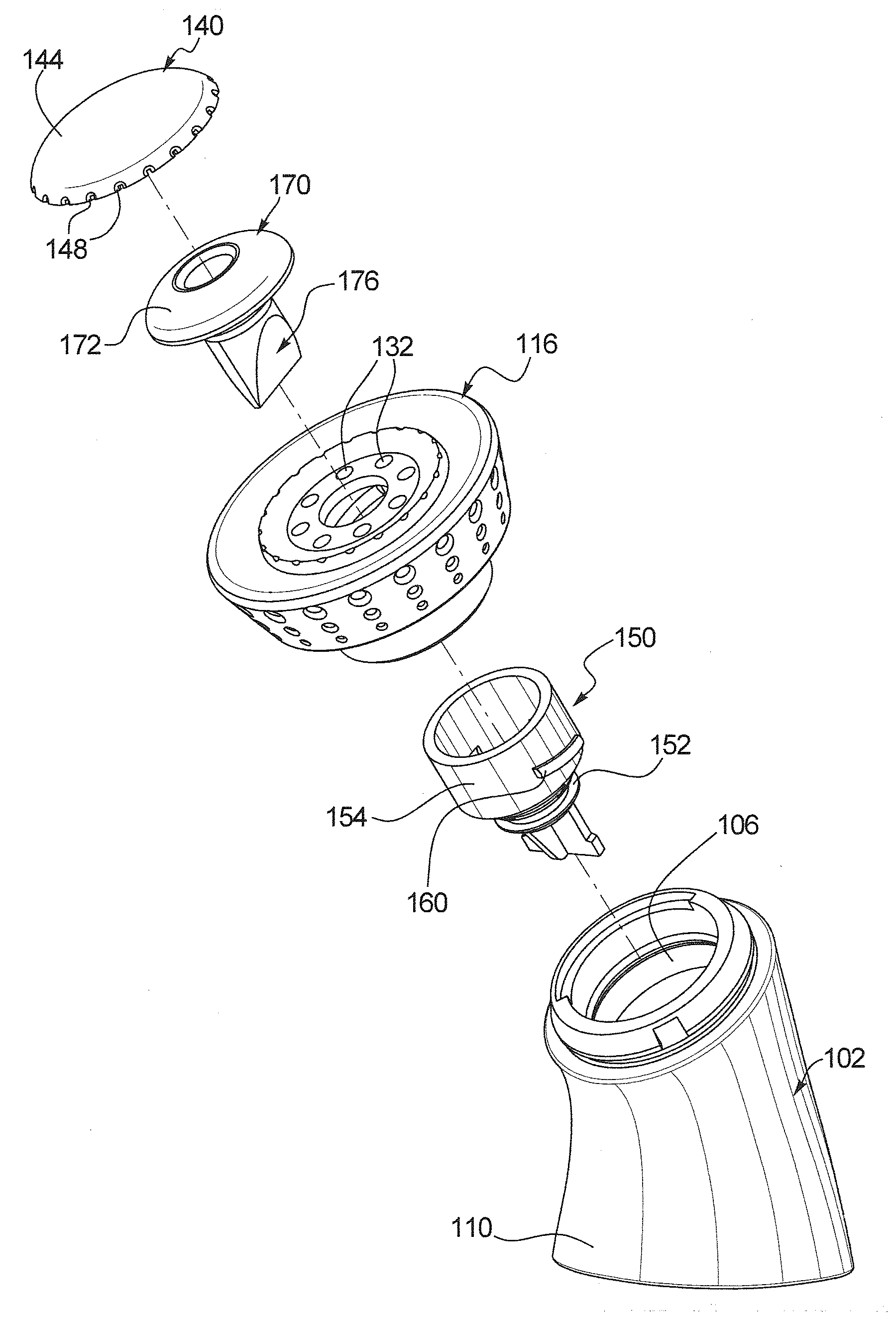 Fluid Dispensing Device for Discharging Fluid Simultaneously in Multiple Directions