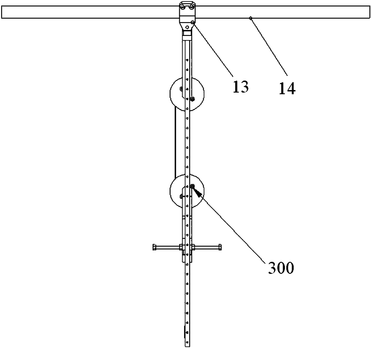 Two-dimensional development zero-gravity simulation device and method based on constant force spring