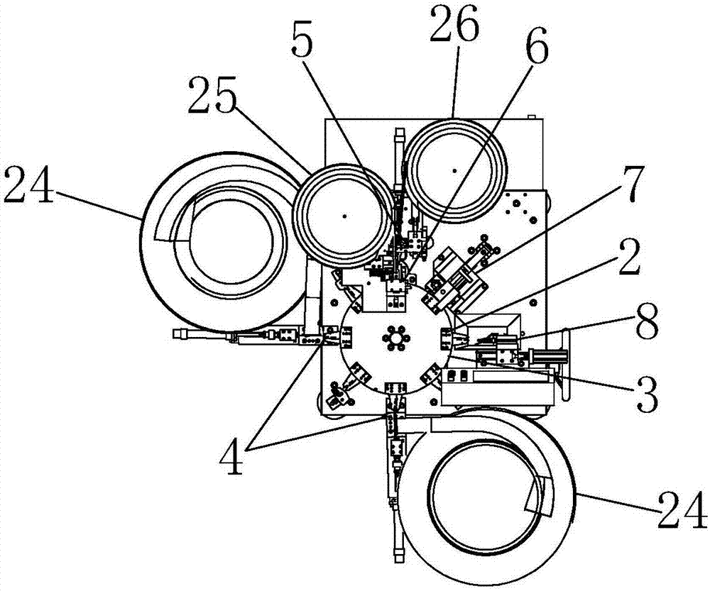 Automatic assembly machine of clamps