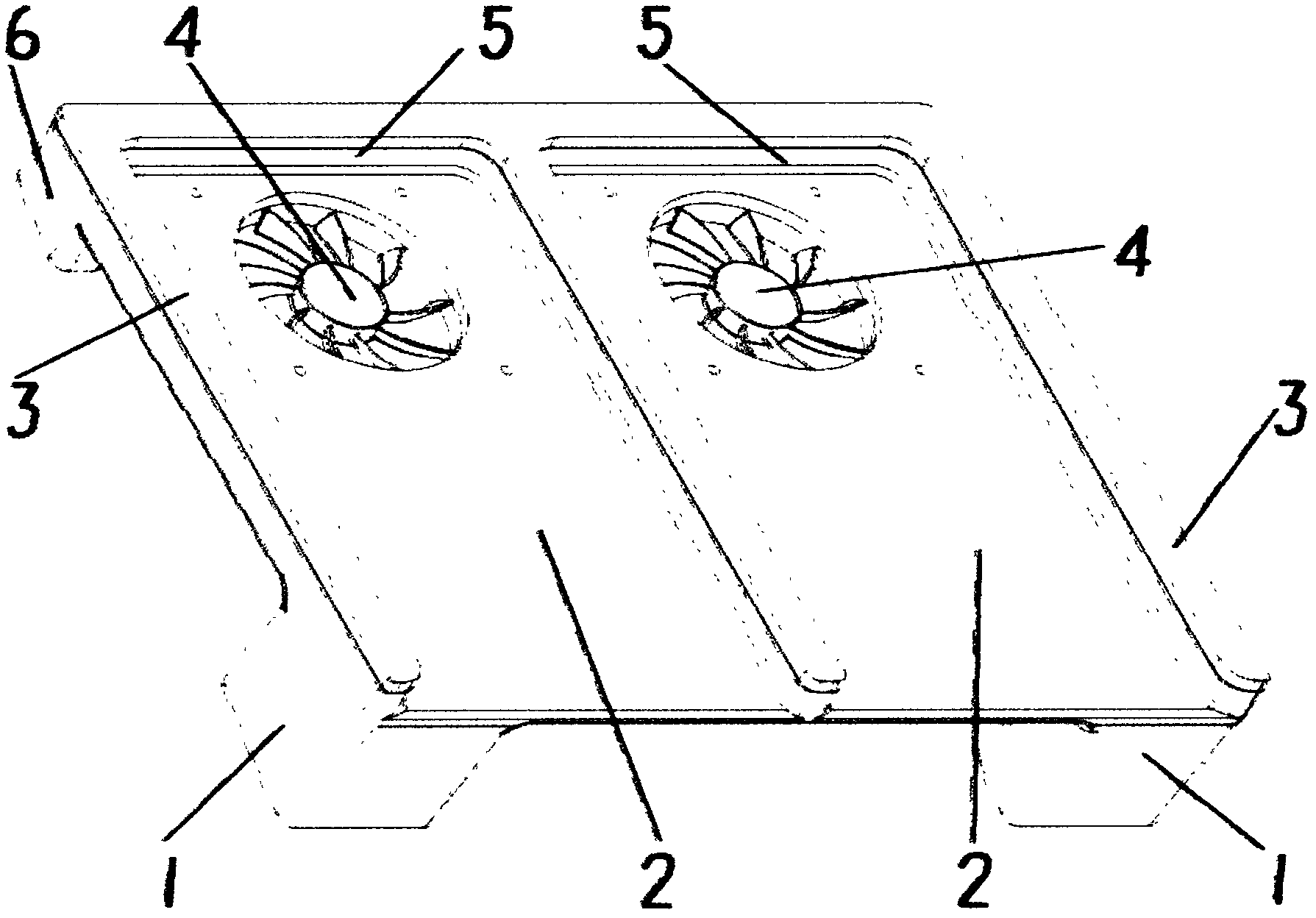 Mixed convection heat radiation type notebook computer heat radiator