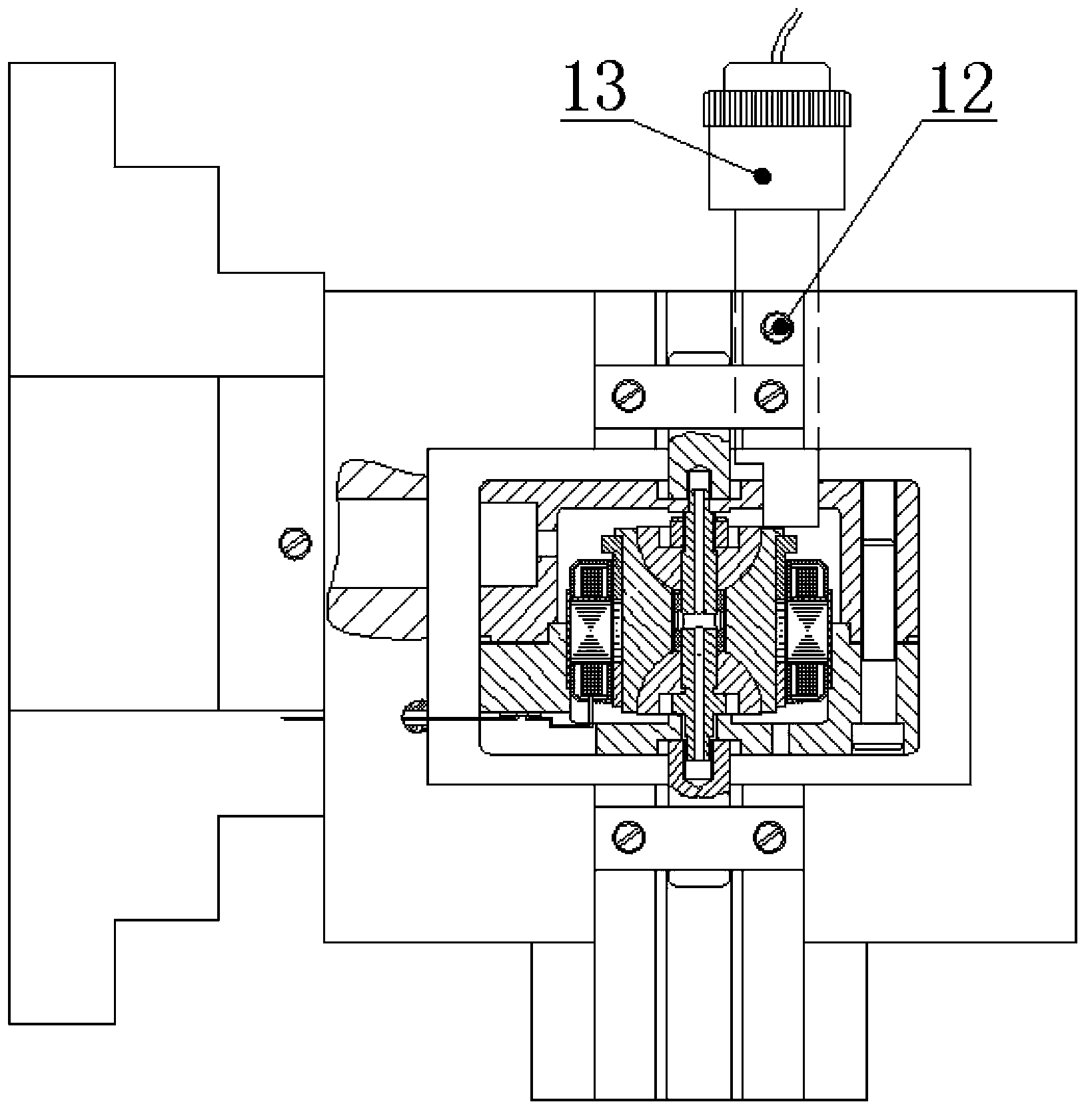 Inner rotor type gyro motor testing device