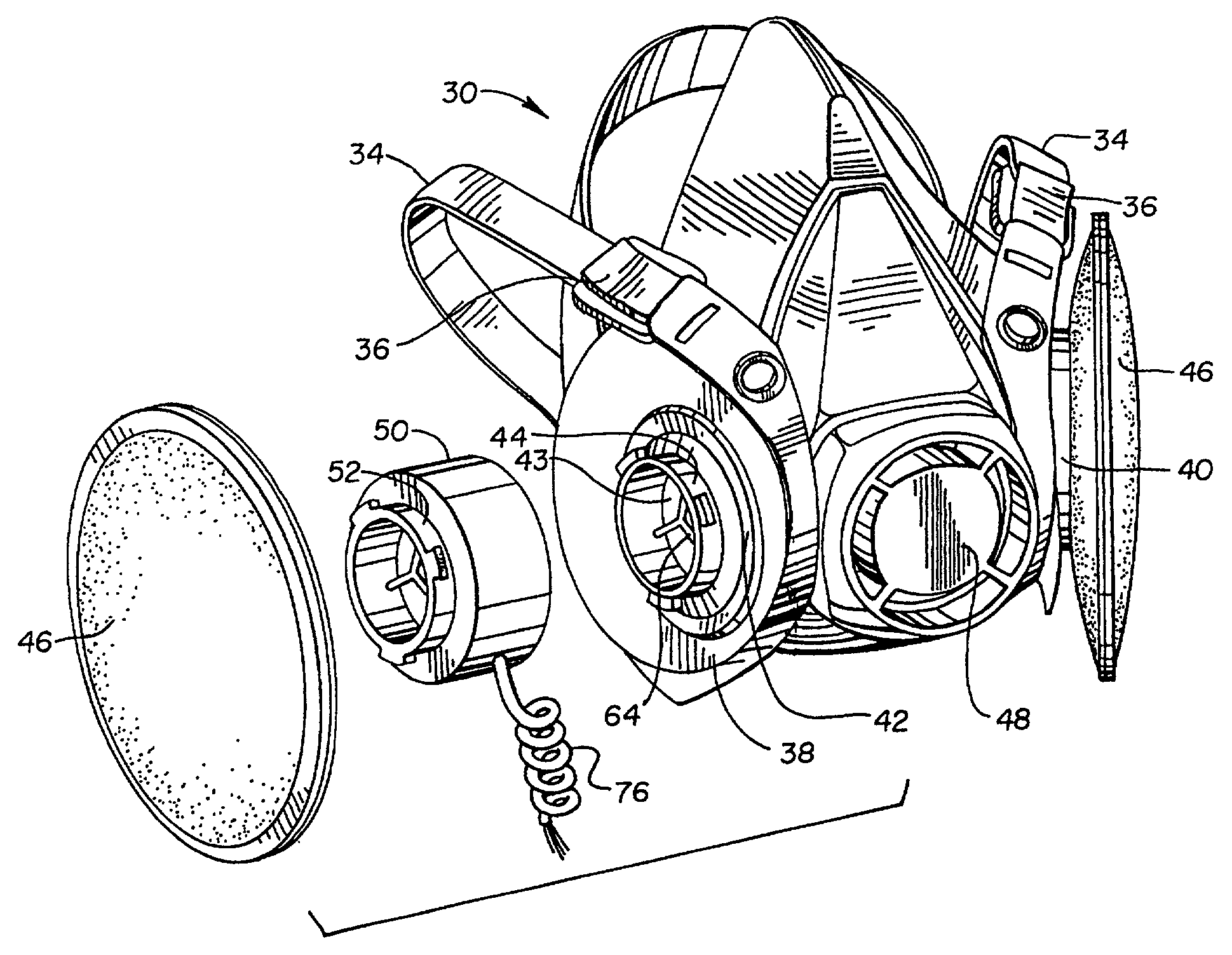 Speech transmission adaptor for use with a respirator mask