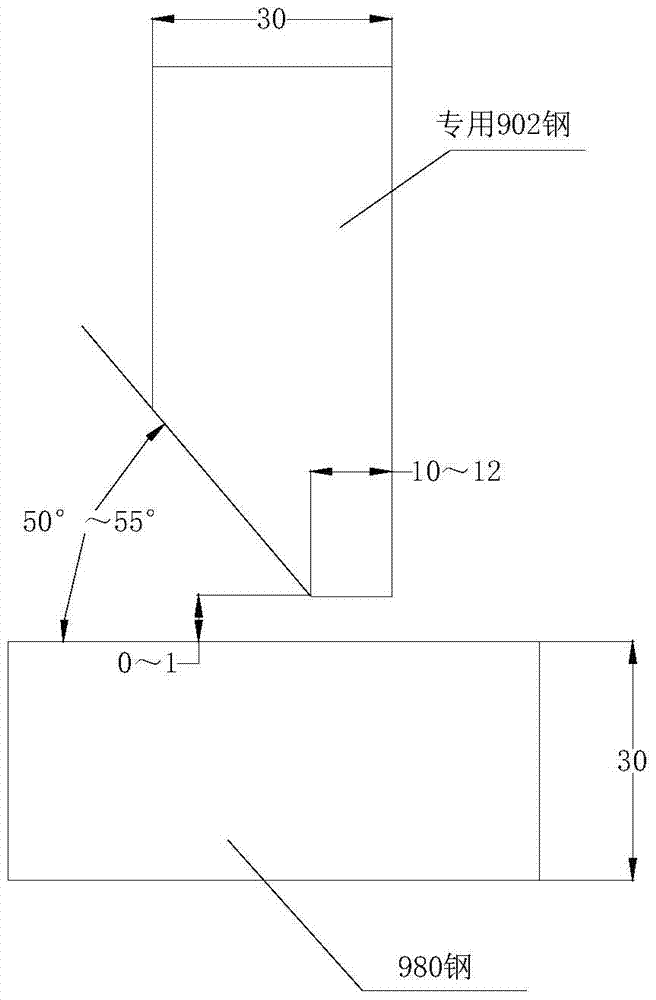 A kind of steel flat angle welding method for ship hull structure