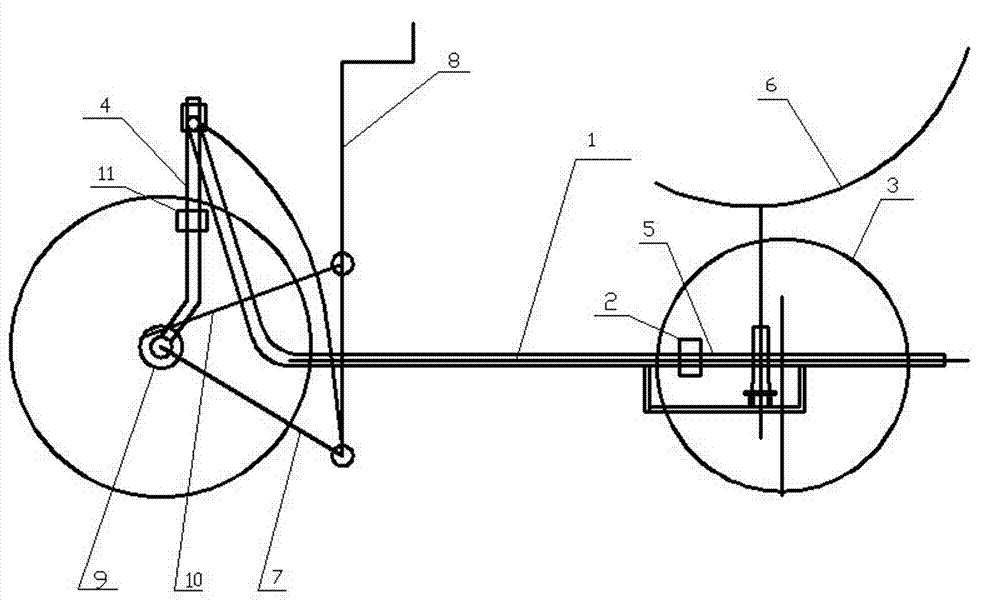 Single-hand operation disabled tricycle