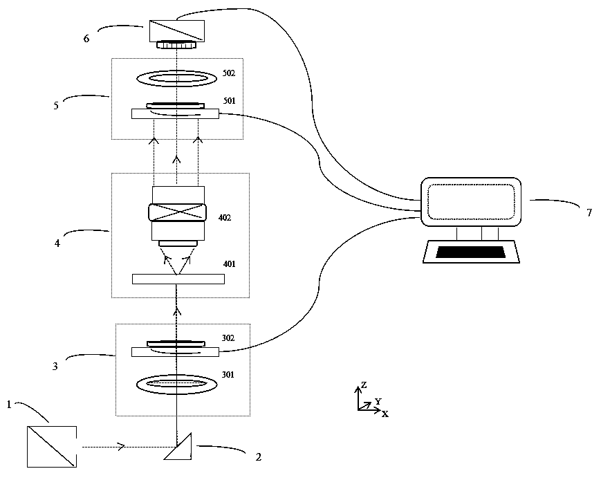 Vertical single-optical-element rotary Mueller matrix imaging measuring device and method