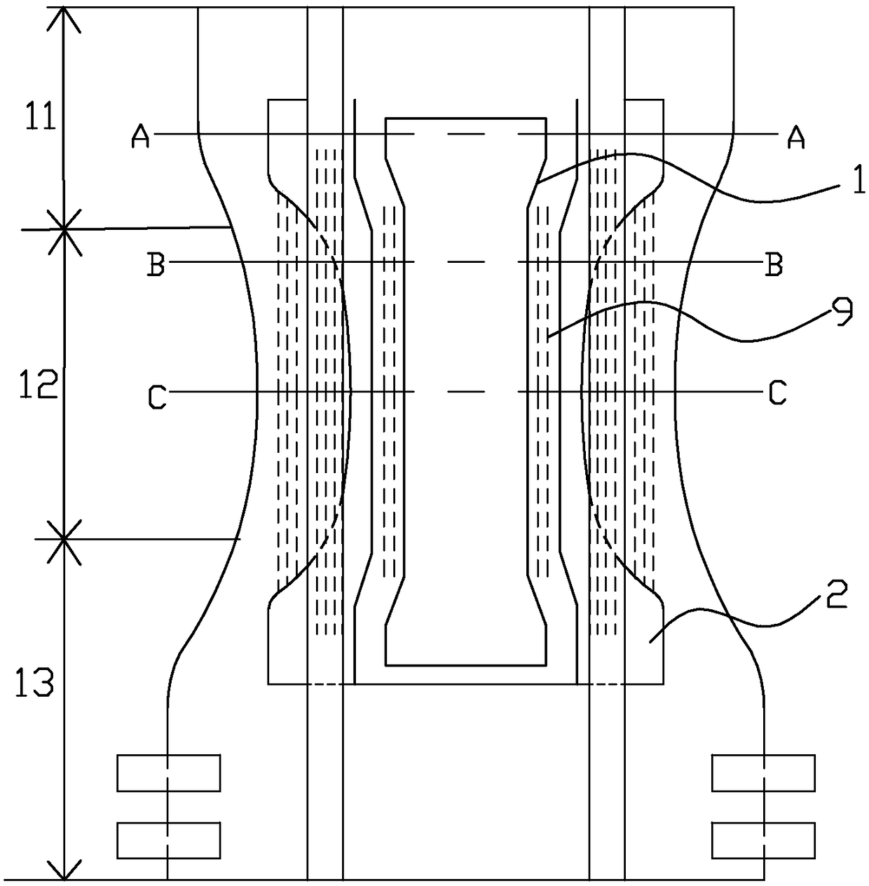 Suspension double-core ready-made paper diaper and preparation method thereof