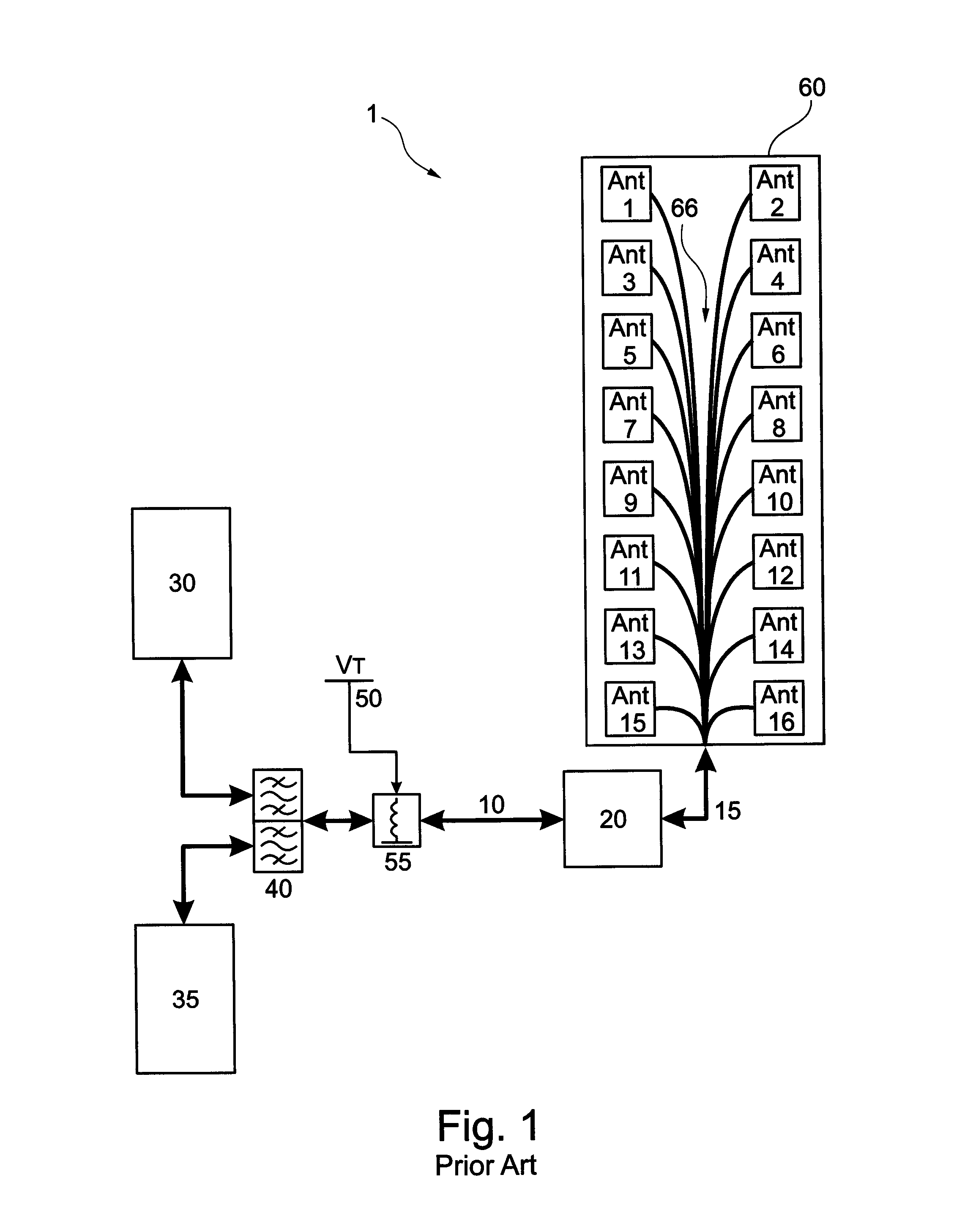 Method and apparatus for tilting beams in a mobile communications network