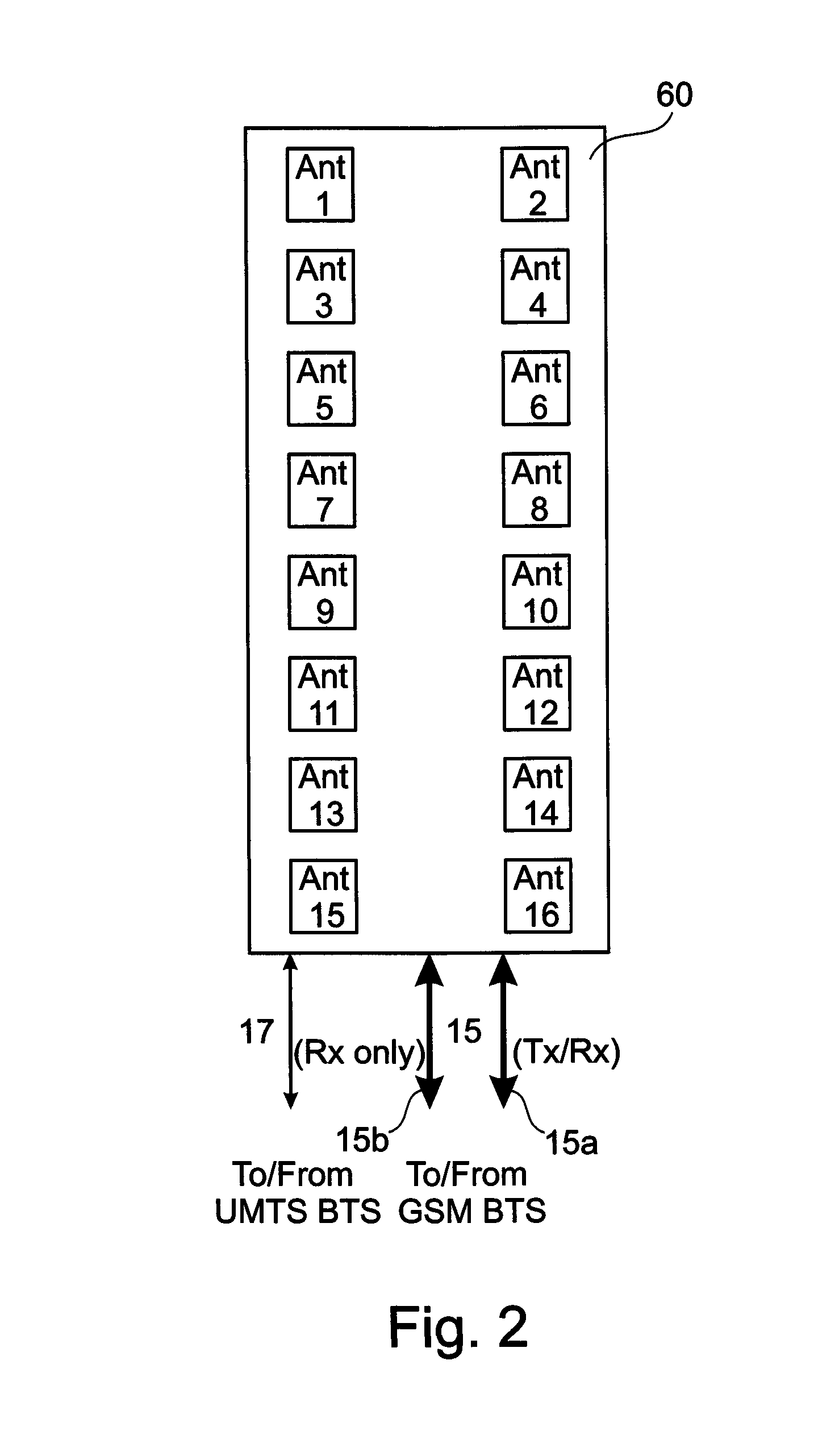 Method and apparatus for tilting beams in a mobile communications network