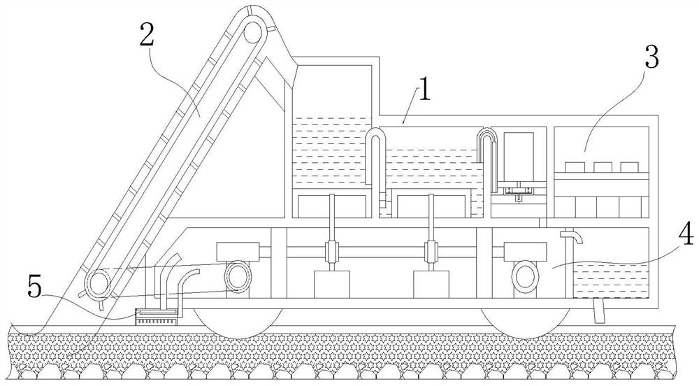 Railway deicing and snow shoveling integrated cleaning machine