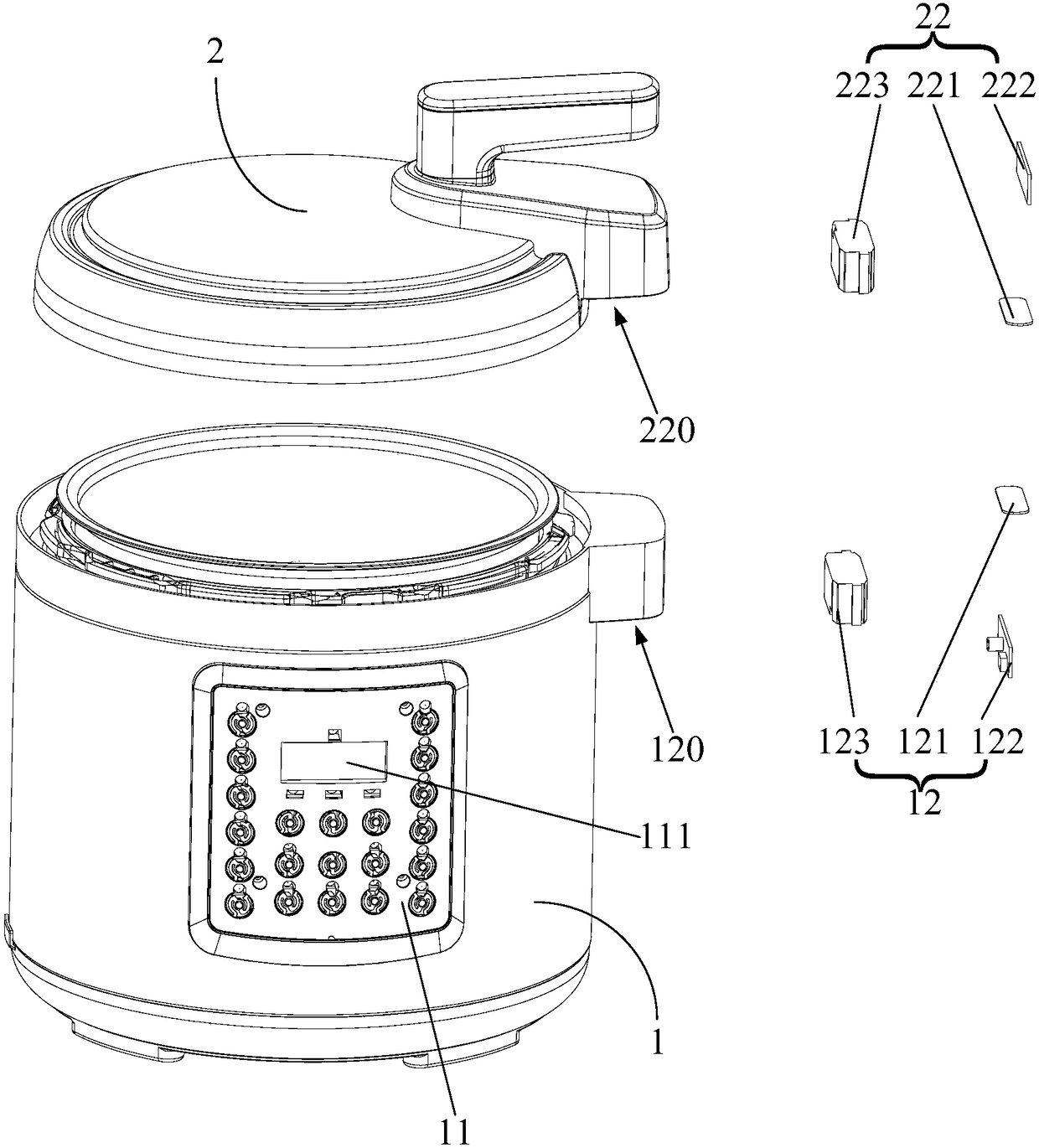 Split-type electric pressure cooker