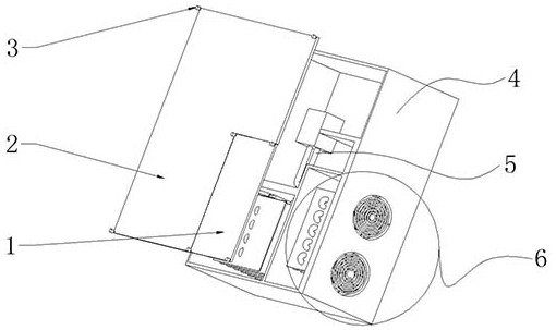 Internal circulation dustproof heat dissipation computer case