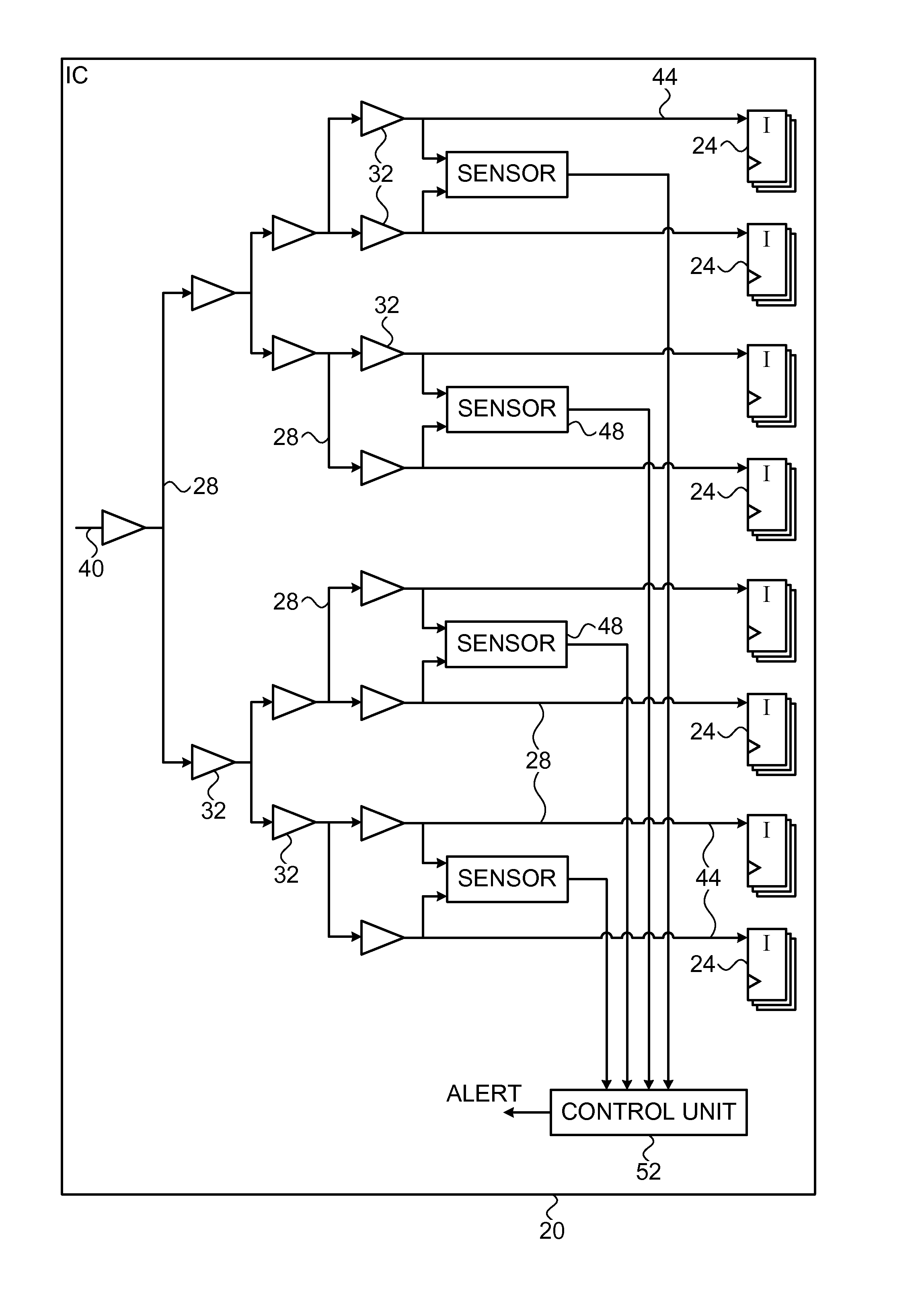 Detection of fault injection attacks using high-fanout networks