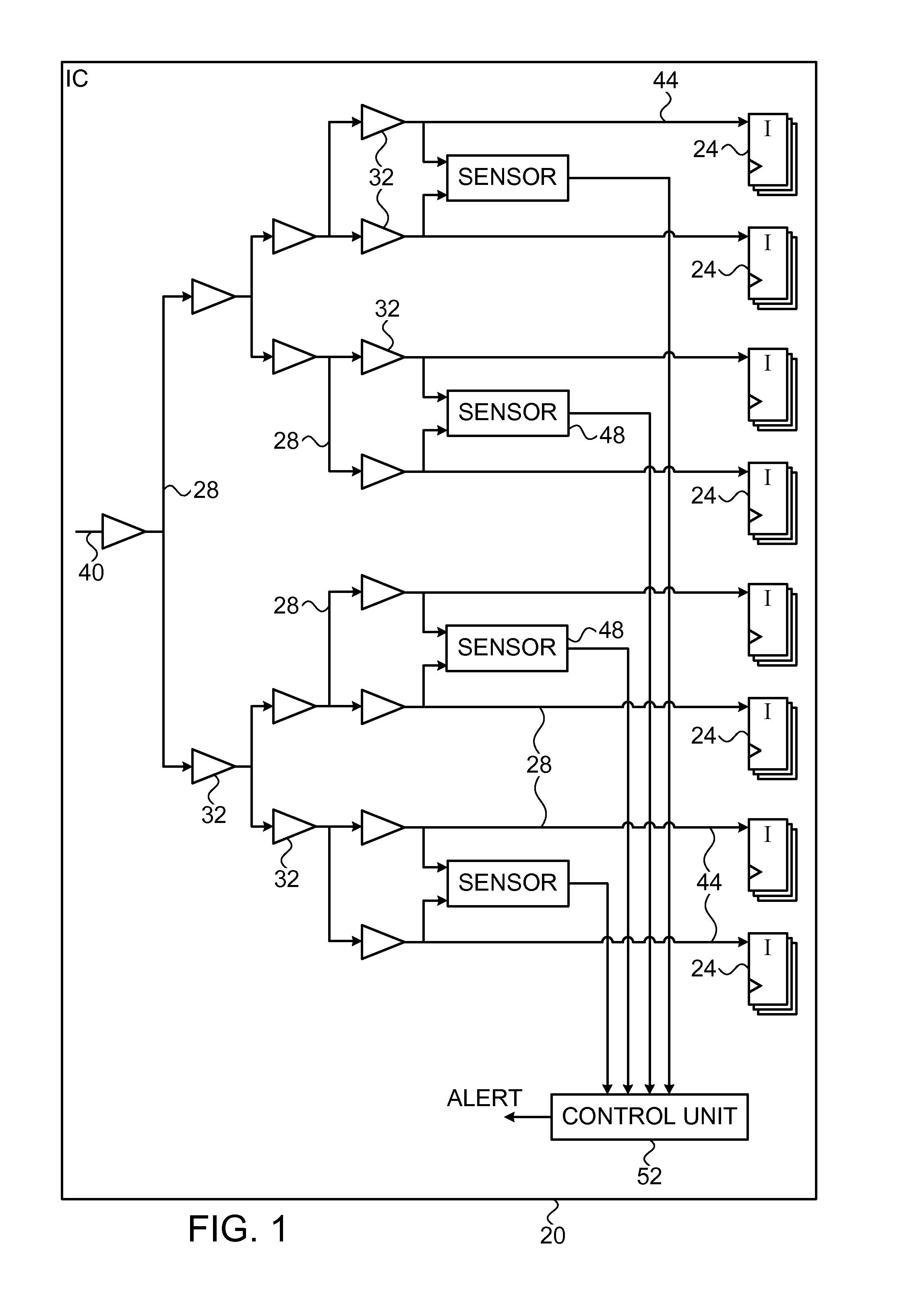 Detection of fault injection attacks using high-fanout networks