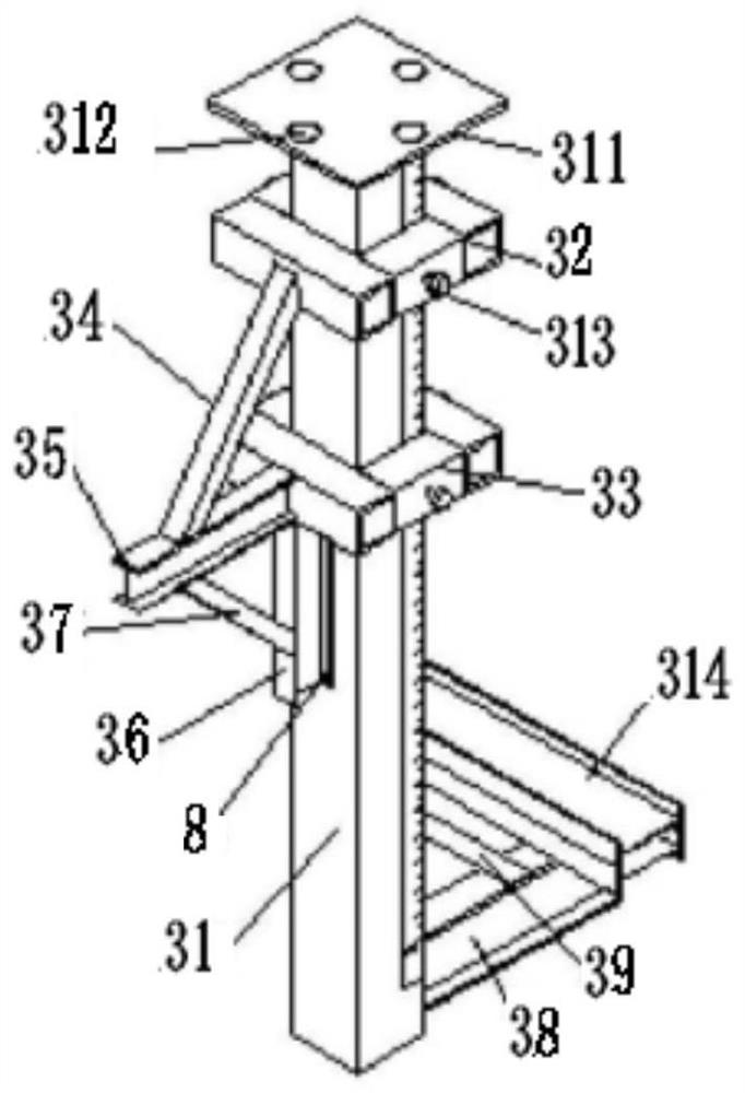 Construction method and structure of steel sheet pile cofferdam in tidal zone of sea area