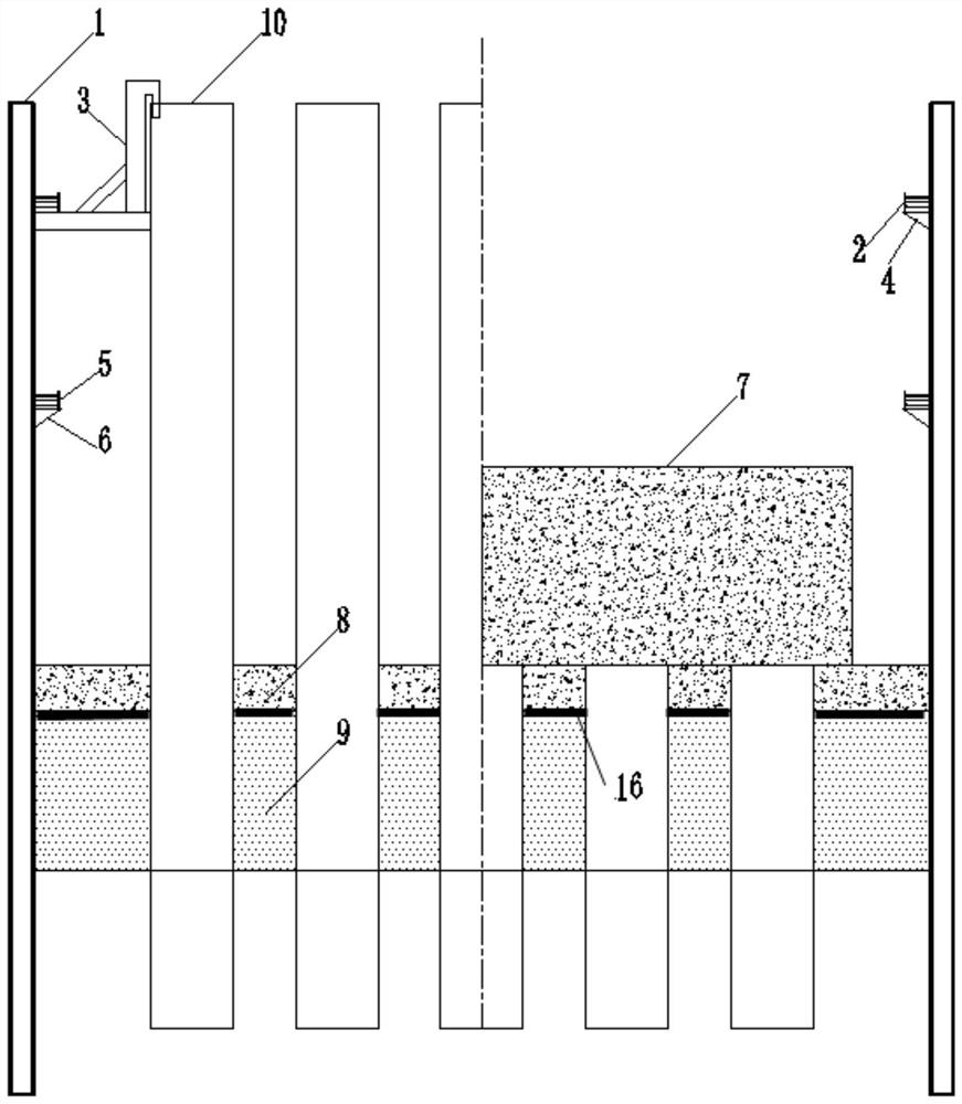 Construction method and structure of steel sheet pile cofferdam in tidal zone of sea area