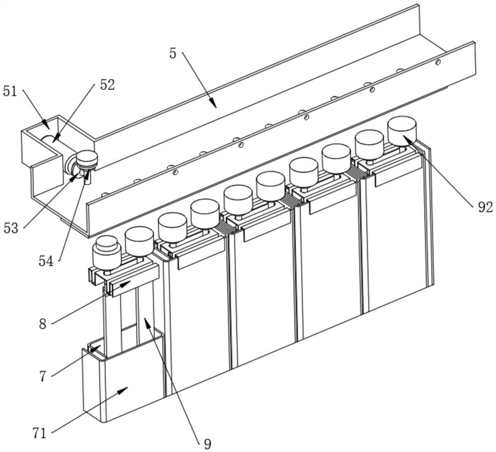 U-shaped glass wall surface structure